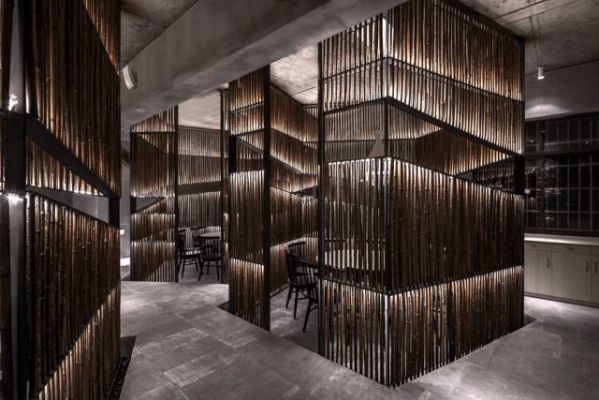 餐廳辦公室設(shè)計(jì)中竹子材料的使用